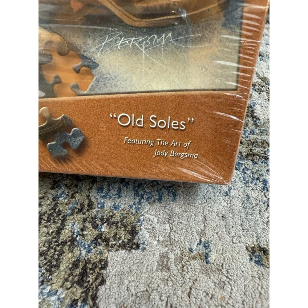 Old Soles 550pc Master Pieces Jigsaw Puzzle Horses Boots Cowboy Bergsma Sealed